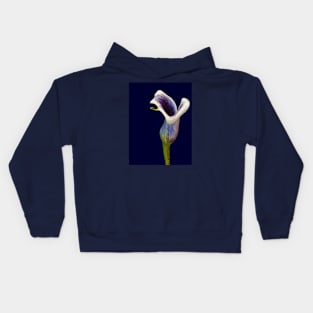 Alone on blue Kids Hoodie